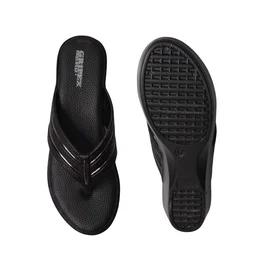 Stepee soft padding comfort slippers for women - Black