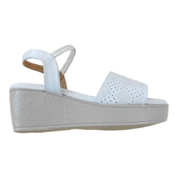 STEPEE Lazer upper Platform sandal - White