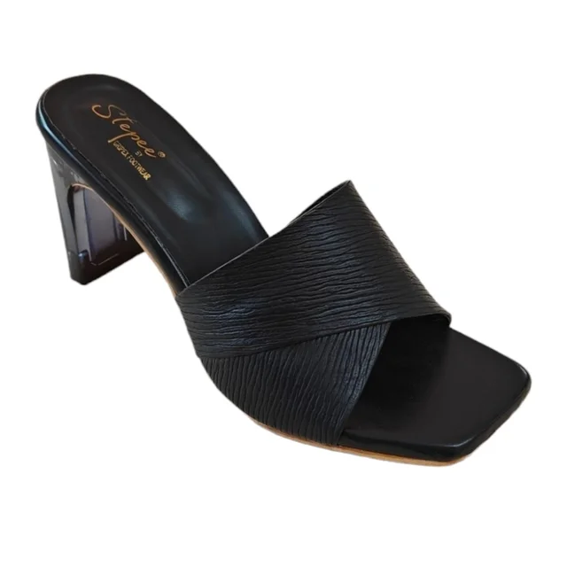 STEPEE Glass Heel - Black