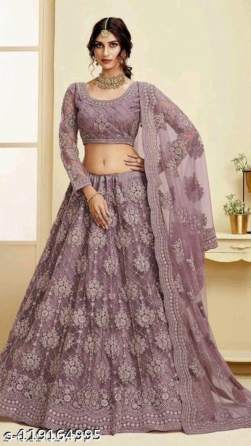 GLCb-119164995 saheli_Lavendar_ Lehanga - Old Lavender, Free Size