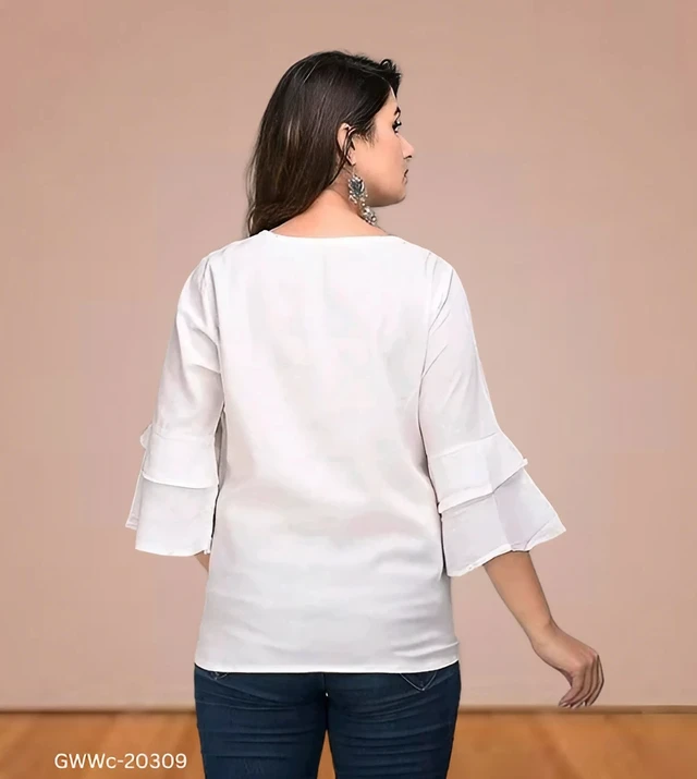 GWWc-20309 Rayon Embroidery Western Top - XXL