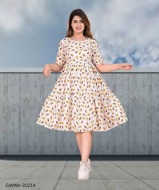 GWWb-20214 Designer Casual Dress For Women - XL