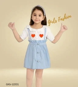 GKb-12201 Half Sleeve Frock For Girls - 2-3 Years