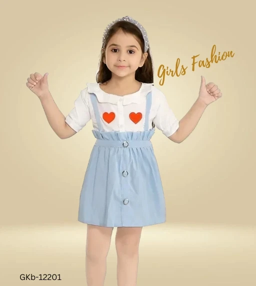 GKb-12201 Half Sleeve Frock For Girls - 2-3 Years