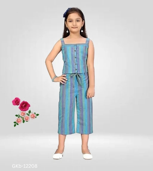 Striped Pattern Top and Pants For Girls 