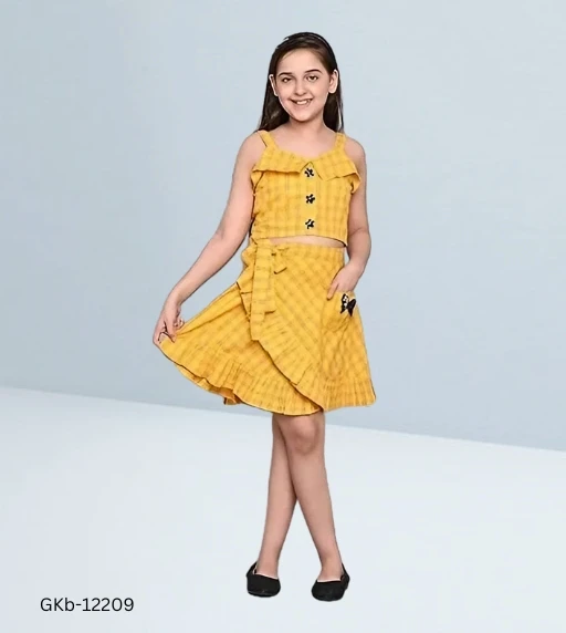 Stylish Cotton Top & Skirt Set