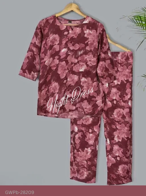 GWPb-28209 Women's Rayon Night Suit - M