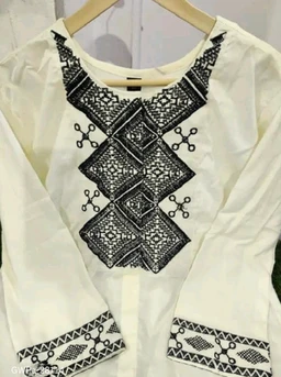 GWPa-28114 Cream Colour Cord Set With Heavy Embroidery - S