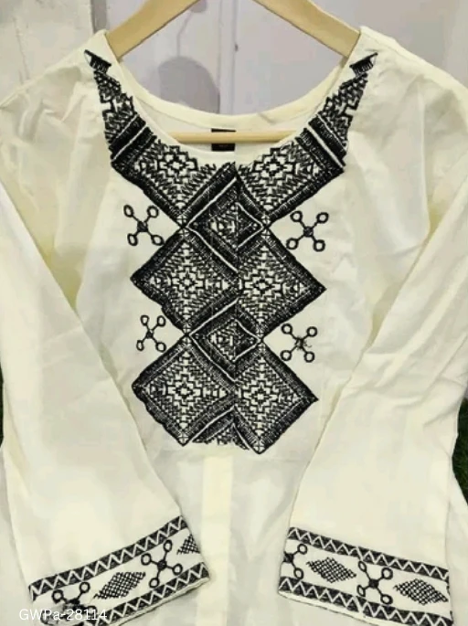 GWPa-28114 Cream Colour Cord Set With Heavy Embroidery - S