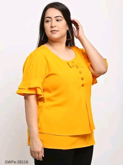 GWPa-28116 Women's Round Neck Tops & Tunics - 3XL