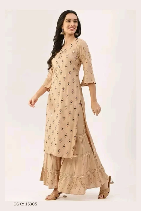 GGKc-15305 Stylish Women Kurta & Sharara Set - M