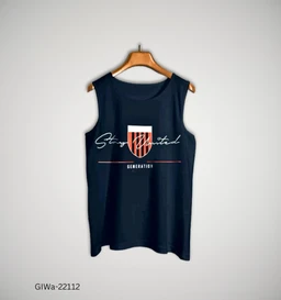 GIWa-22112 Printed Cotton Men's Vest - S