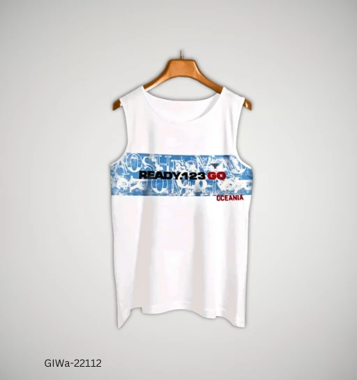 GIWa-22112 Printed Cotton Men's Vest - S