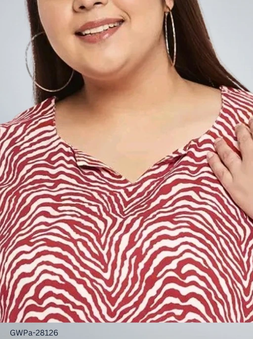 GWPa-28126 Rayon Printed Tops For Women - 4XL