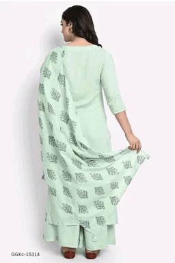 GGKc- 15314 Viscose Rayon Kurta Dupatta Set - M