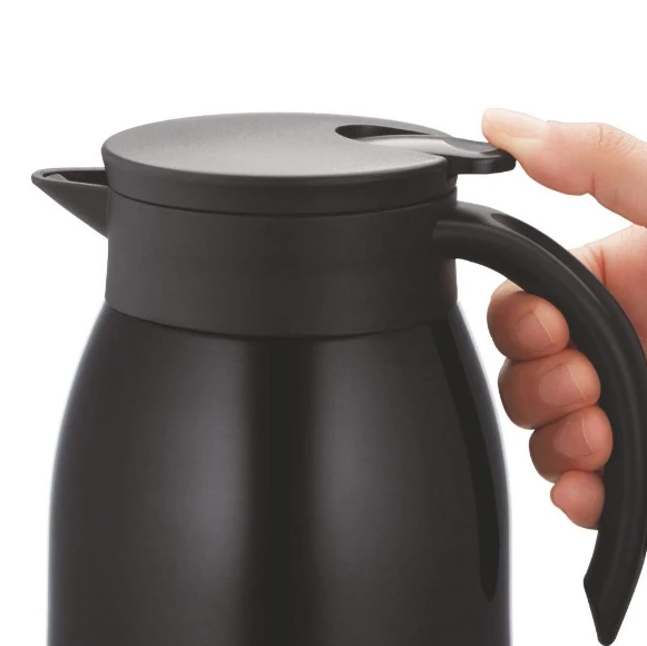 Borosil 500ML - Stainless Steel - Vacuum Insulated Teapot Flask, Black