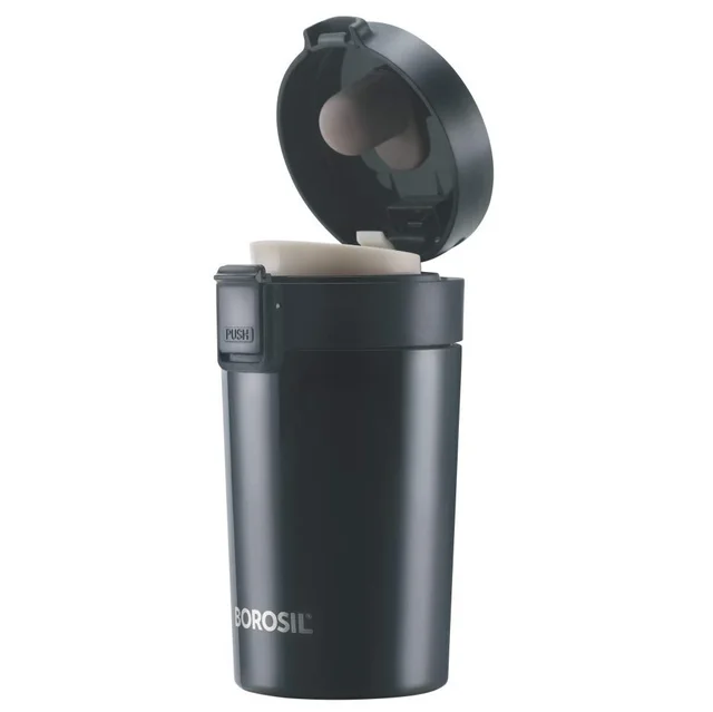 Borosil Coffee mate S.S Vacuum Insulated 300ml Travel Mug – Black