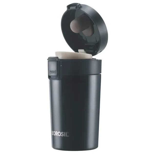 Borosil Coffee mate S.S Vacuum Insulated 300ml Travel Mug – Black