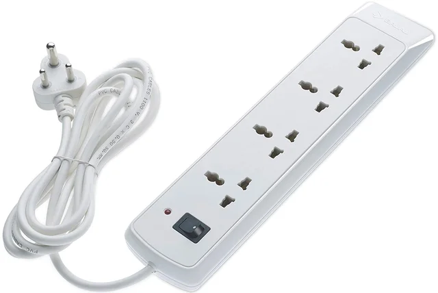 Bajaj 4-Way Spike and Surge Guard with 2m Wire (220V, White)