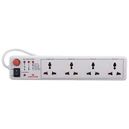 Anchor by Panasonic Spike Guard 4-Way Socket with Single Switch (White), 250 V, 1500 Watt