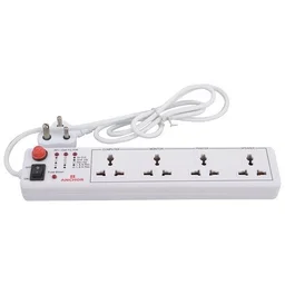 Anchor by Panasonic Spike Guard 4-Way Socket with Single Switch (White), 250 V, 1500 Watt