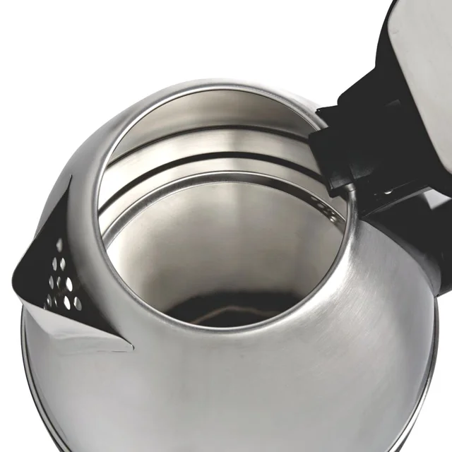 Borosil Rio Stainless Steel Electric Kettle, 1.5 L, 1500W, Black - 0.850, 1500, 21 cm x 16.8 cm x 20.5 cm, Stainless Steel, Rio, 1N Electric Kettle & 1N User Manual