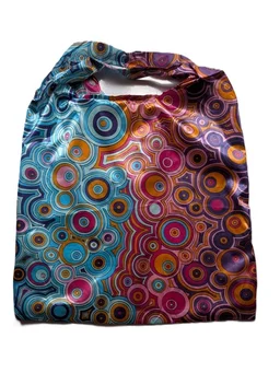 Vibrant Multicolour Circle Pattern Shopping Bag for Everyday Use
