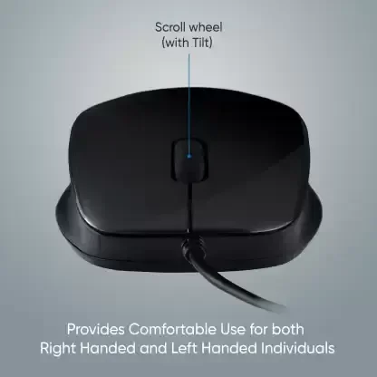 DELL D SELECT Dell Exclusive Wired Mouse DS111-Black with USB Type A Connector, 1200DPi - Black