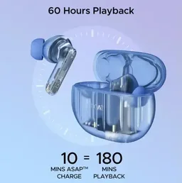 BOAT Boat Airdopes 191 ANC Active Noise Cancellation Bluetooth (Pellucid Blue, True Wireless)