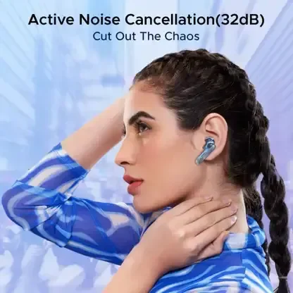 BOAT Boat Airdopes 191 ANC Active Noise Cancellation Bluetooth (Pellucid Blue, True Wireless)