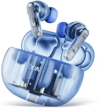 BOAT Boat Airdopes 191 ANC Active Noise Cancellation Bluetooth (Pellucid Blue, True Wireless)
