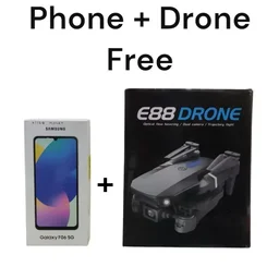 SAMSUNG Samsung Smart Phone Galaxy F06 5G With E88 Drone Free (6GBRAM, 128 GB Storage) (Lit Violet) - 6 GB, 128 GB