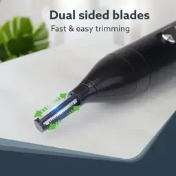 AGARO NT1727 Nose & Ear Trimmer, Eyebrow Trimming, Rechargeable, Stainless Steel Blade, Trimmer 120 min Runtime 1 Length Settings (Black)