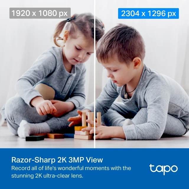 TP-LINK TP-Link Tapo TC71 3MP 2K QHD Pan/Tilt Home Security Wi-Fi Camera 360º Horizontal and 114º vertical range 2K Resolution Full HD Pan/Tilt Home Security Wi-Fi Smart | Camera 2-Way Audio Night Vision | Motion Detection | Sound And Light Alarm | Indoor CCTV (WHITE)