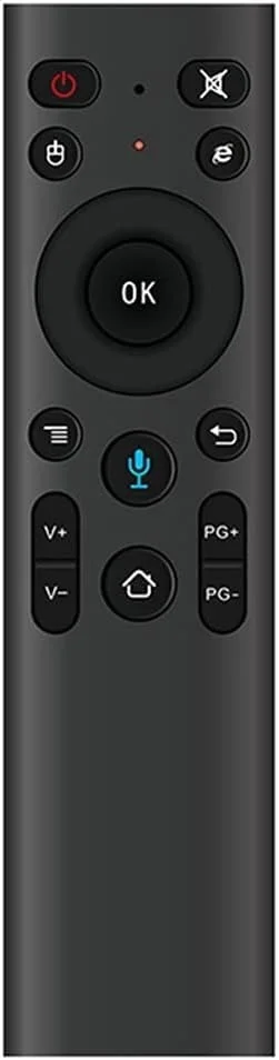VEV Universal AIR Mouse Dongle Voice Smart Remote | 2.4G Wireless With Voice & Mouse | Motion Sensing Air Mouse Remote | Compatible For Android Smart TV Box With Voice Supported (BLACK)
