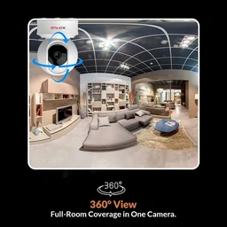 CP-PLUS CP PLUS E31Q 3MP Smart Wi-fi CCTV Home Camera 360° horizontal and 71° vertical rotation | Camera 2-Way Audio Night Vision Motion Detection | Sound And Light Alarm | Indoor CCTV Cyber Secure Tech Security Camera 1 Channel (WHITE)