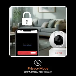 CP-PLUS CP PLUS E31Q 3MP Smart Wi-fi CCTV Home Camera 360° horizontal and 71° vertical rotation | Camera 2-Way Audio Night Vision Motion Detection | Sound And Light Alarm | Indoor CCTV Cyber Secure Tech Security Camera 1 Channel (WHITE)