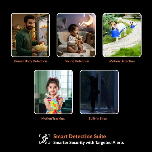 CP-PLUS CP PLUS E31Q 3MP Smart Wi-fi CCTV Home Camera 360° horizontal and 71° vertical rotation | Camera 2-Way Audio Night Vision Motion Detection | Sound And Light Alarm | Indoor CCTV Cyber Secure Tech Security Camera 1 Channel (WHITE)
