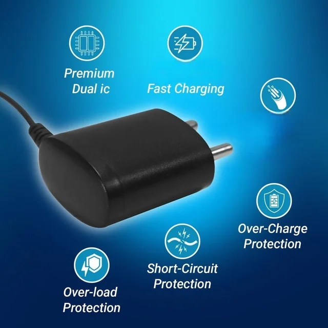 VEV Crovell CV-04 | Travel Charger 1.2A | Jio Supported (BLACK)