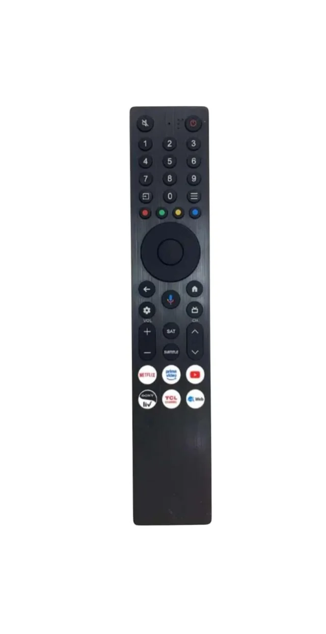 VEV TCL "Q" LED Smart TV Remote Compatible With TCL "Q" LED Smart TV With Hot Keys Netflix, Primevideo, YouTube, SonyLiv, TCL Channel, Web Search Function (BLACK)
