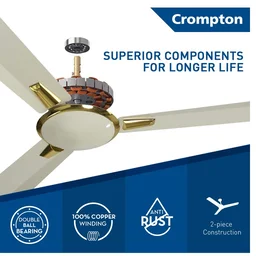 Crompton Aura Deco 1200 mm (48 inch) High Speed Decorative Ceiling Fan (Ivory)