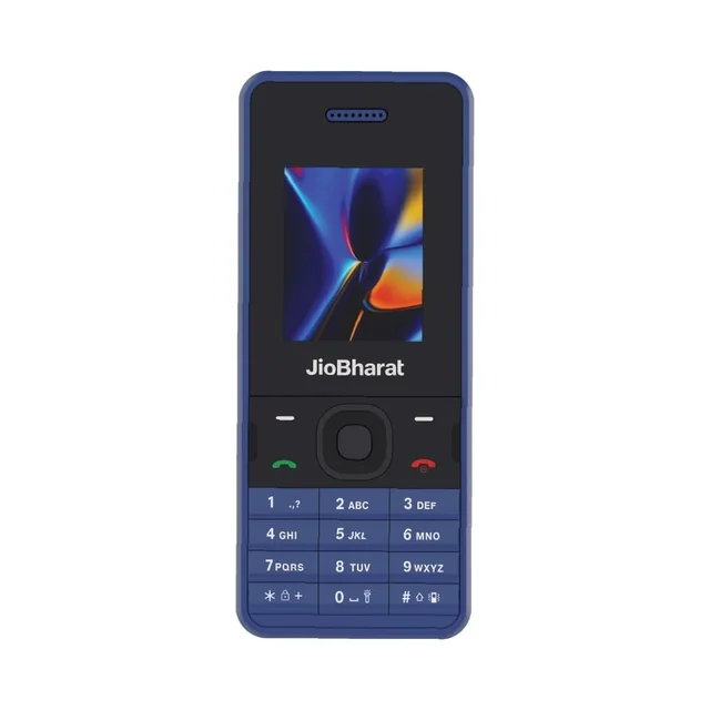 Jio Bharat V2 (4G) Phone with Jio Cinema, Jio Saavn, Pay (UPI), Long Lasting Battery, LED Torch, Digital Camera | Blue | Locked for Jio Network (Blue)