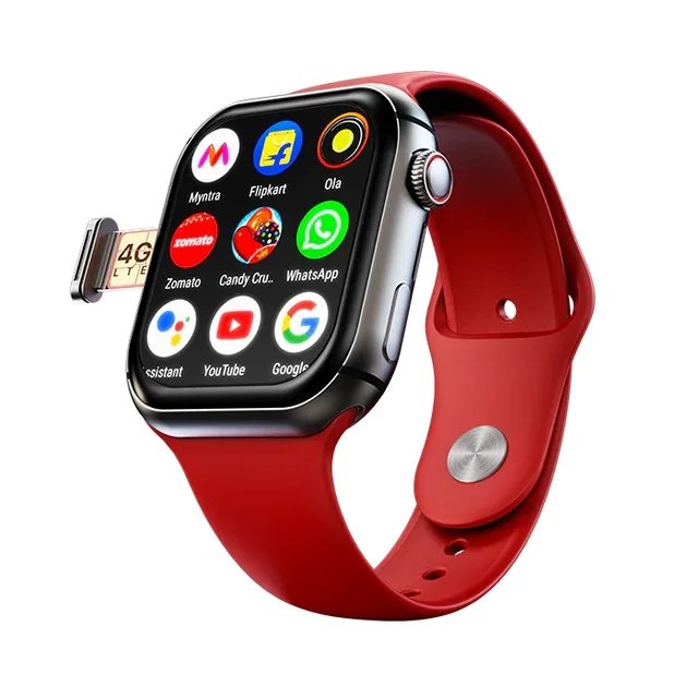 FireBoltt Fire-Boltt Dream WristPhone - 4G SIM/LTE/WiFi, Android OS, Play store unlimited apps, GPS Smartwatch - Guardsman Red