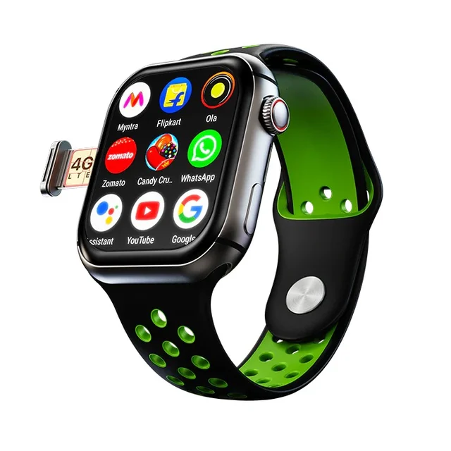 FireBoltt Fire-Boltt Dream WristPhone - 4G SIM/LTE/WiFi, Android OS, Play store unlimited apps, GPS Smartwatch - Green & Black