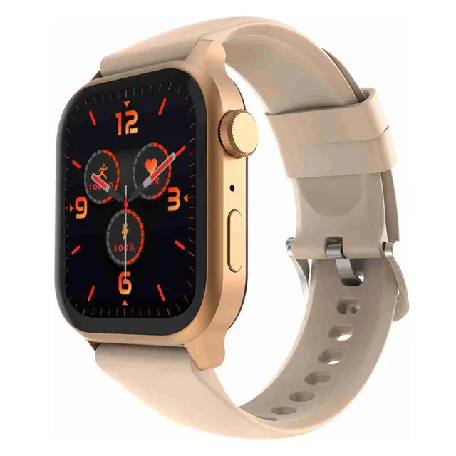 Firebolt Fire-Boltt Rise BT Calling,1.85", Voice Assistance & 123 Sports Single BT Connection Smartwatch (Beige) - Beige