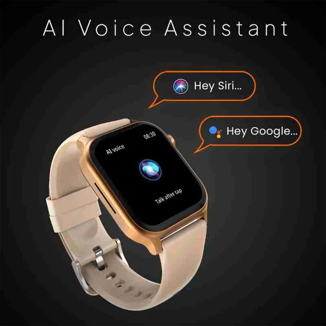 Firebolt Fire-Boltt Rise BT Calling,1.85", Voice Assistance & 123 Sports Single BT Connection Smartwatch (Beige) - Beige