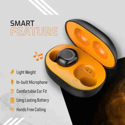 Urban Audio URBAN AUDIO U24 | 6 Hours Call Time, Surging Sound Splash Proof Touch with Voice Control Earbuds Bluetooth Headset (Black)