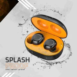 Urban Audio URBAN AUDIO U24 | 6 Hours Call Time, Surging Sound Splash Proof Touch with Voice Control Earbuds Bluetooth Headset (Black)
