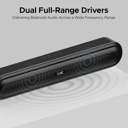 boAt Aavante Bar ASPIRE Soundbar 10W RMS Signature Sound, 2.0 Channel, BTv5.1, Dual Full-Range Drivers, AUX, TF Card, USB, Upto 7 Hrs Playback, Built-in Mic, TWS Feature(Classic Black)