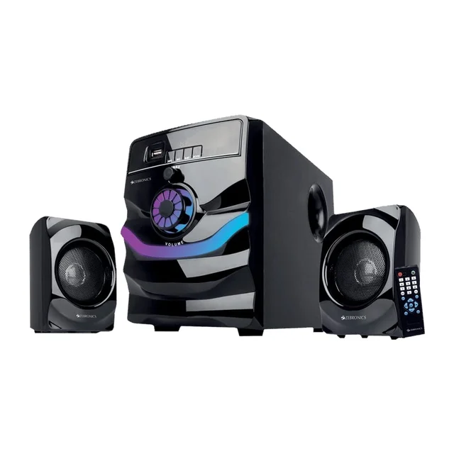 ZEBRONICS Zeb-Rainbow 2.1 Multimedia Speaker With Bluetooth/AUX/UB/FM (BLACK)